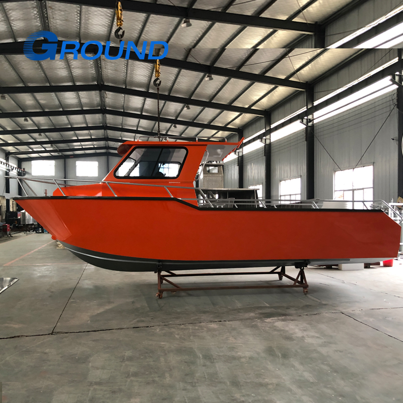 China Manufacturer 8.5m 28FT Cabin Speed Yacht Aluminum Customized Welded Fishing Boat with CE