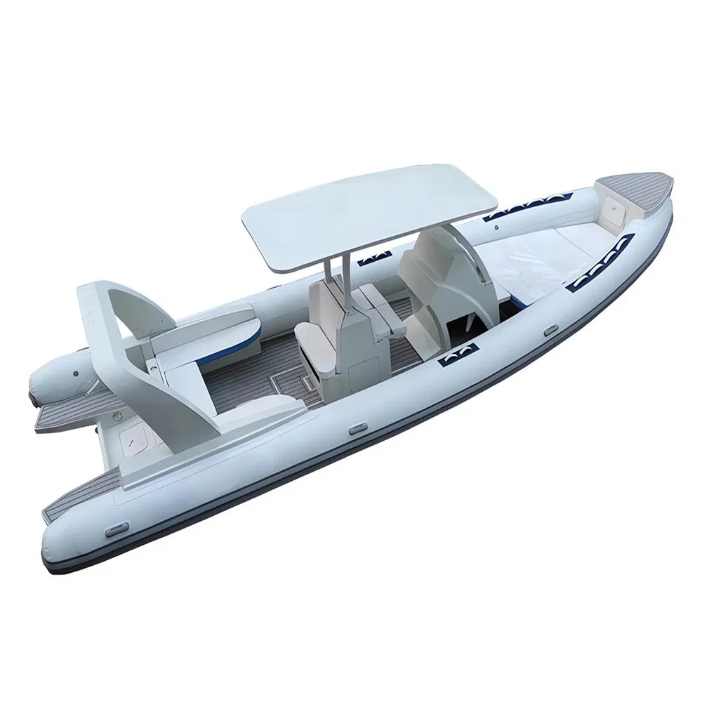 860 28FT High Quality OEM Inflatable Dinghy Pleasure Boat Aluminum/Fiberglass Fishing Rib Boat