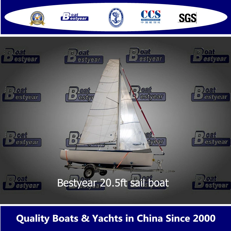 Bestyear 20.5FT Sail Boat with Adjustable or Fixed Sail Boom
