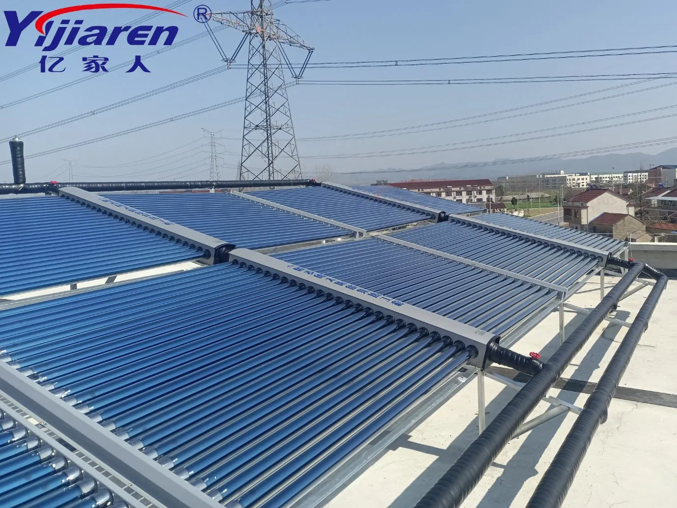 Thermodynamic Energy Saving Solar Collector Hybrid Commercial Air Source Air to Water Heat Pump Heater Solution