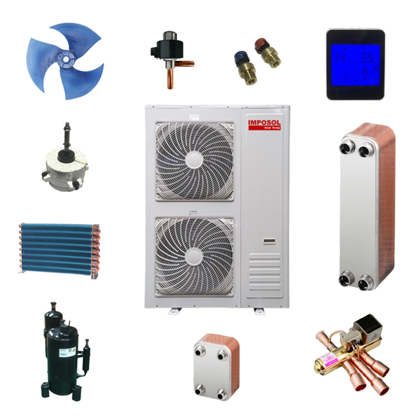 Imposol a+++ Heating Cooling Dhw R32 Evi DC Inverter Air to Water Heat Pump with CE ERP Keymark