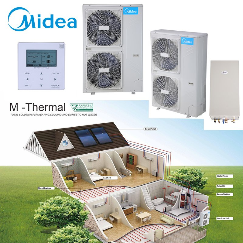 Midea High Efficiency High Temperature Split Air Source Heat Pump Water Heater Suitable for Offices