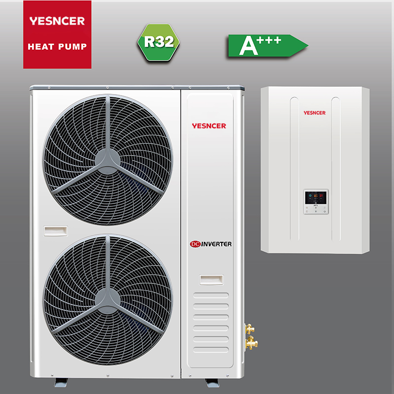 Evi DC Inverter Wall Mounted Split Type R32 Air Source Heat Pump for Fan Coil Heating and Cooling