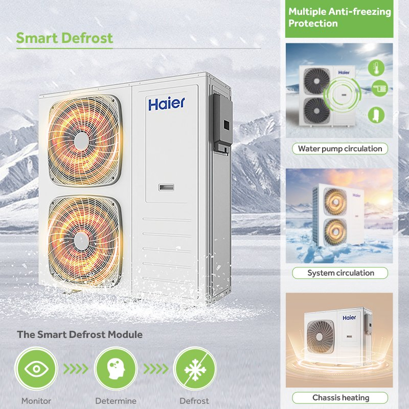 China Domestic High Cop Smart WiFi 8kw-16kw New Energy Air Source to Hot Water R290 Full DC Inverter Evi Monobloc Heat Pump System for Home Heating and Cooling