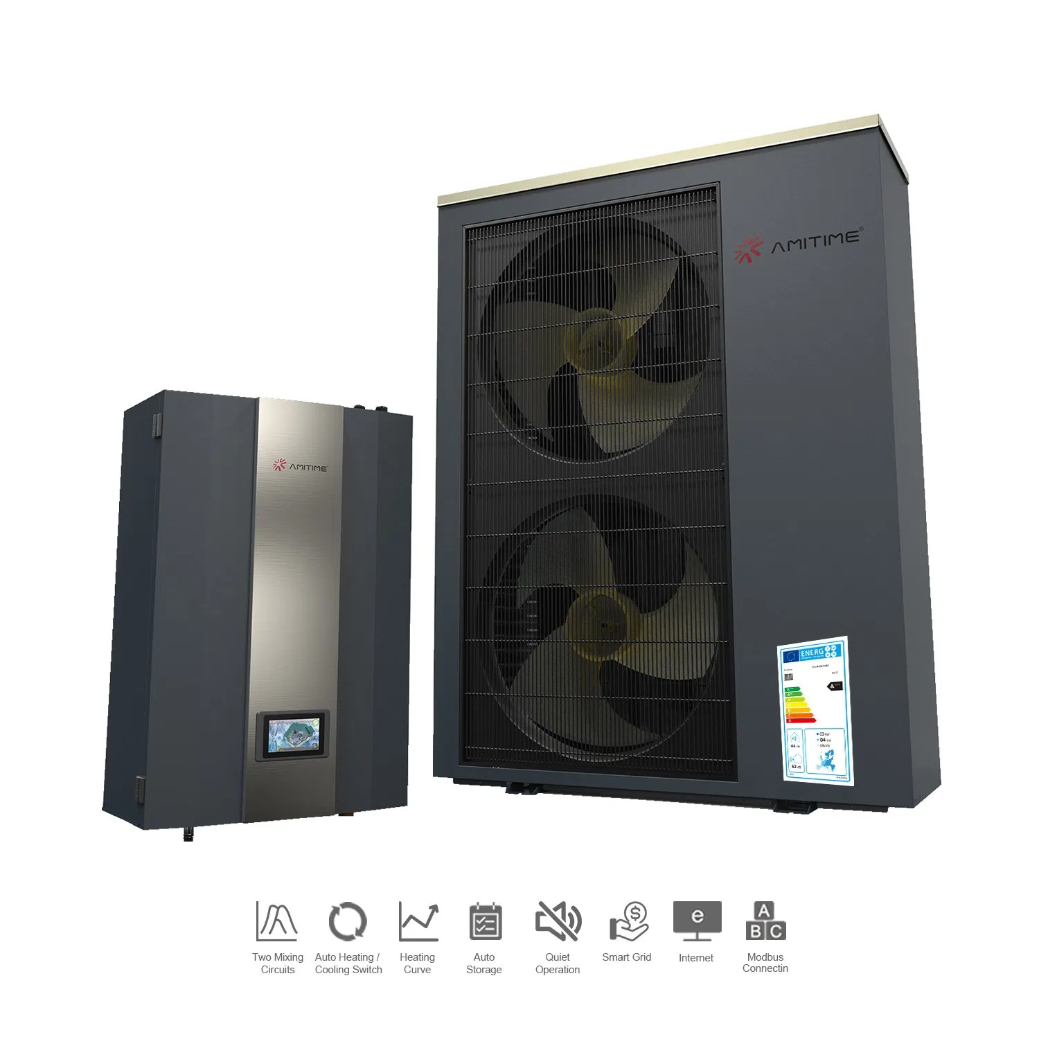 R32 Split Type System Evi Air to Water DC Inverter Heat Pump