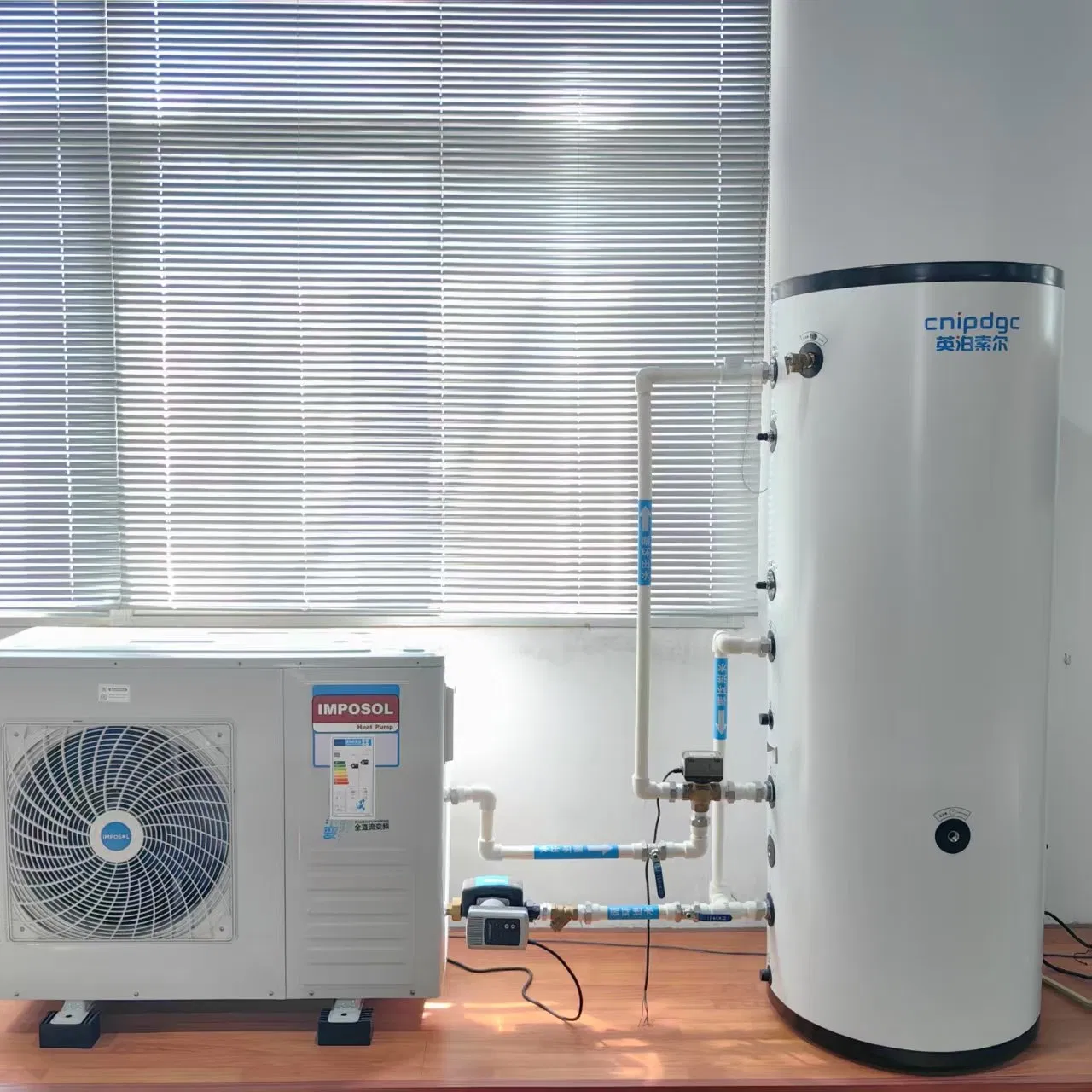 Imposol Hot Selling Domestic Sanitary Hot Water Heating R410A Split Air to Water Heat Pump Water Heater