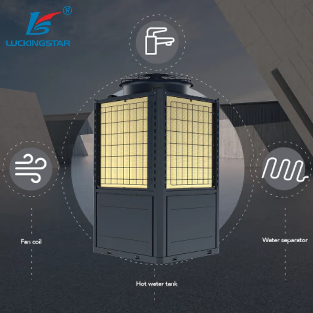 HVAC Systems R290 50kw Hybrid Air to Water Heat Pump for Air Heating Cooling Dhw Floor Heating