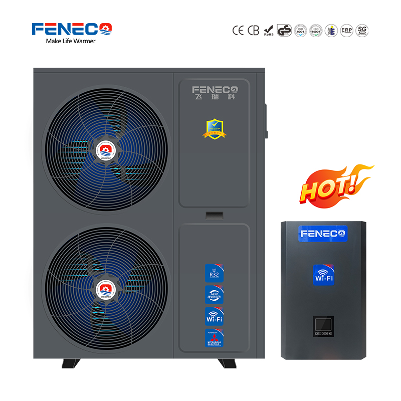 Feneco Air Source Heat Pumps R32 Air to Water DC Inverter Heat Pump Heating &amp; Cooling &amp; Dhw 3 in 1 Heat Pump 15kw with CE, ERP, Key Mark Sg Ready