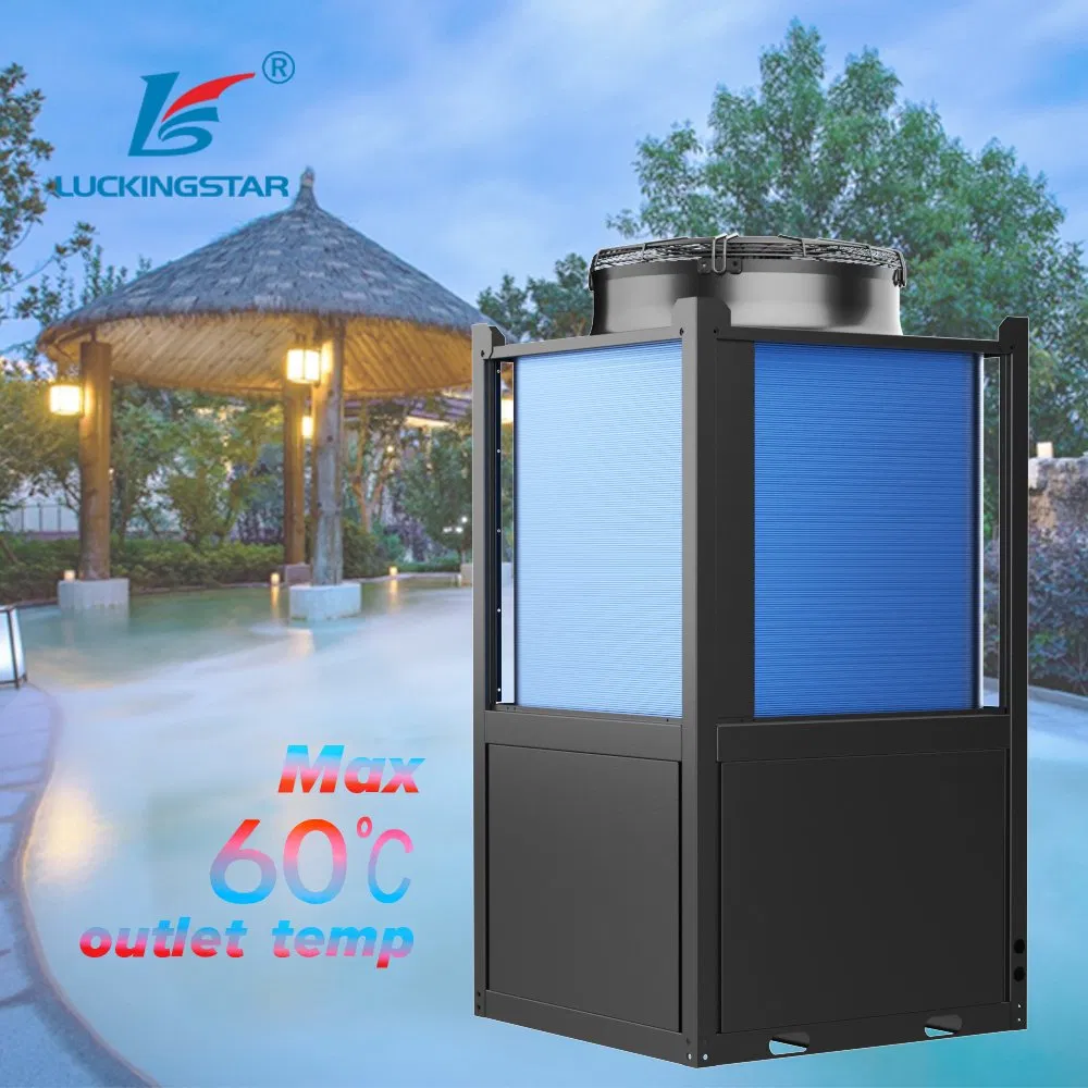 SPA Pool Water Heater 40kw Max 60 Degree High Temp Air Source SPA Heat Pump for Commercial Industrial Use