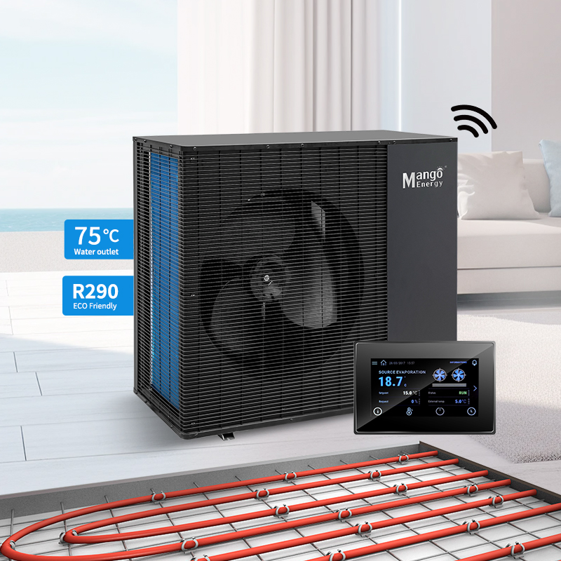 Solar/Air Energy ERP a+++ DC Inverter Air Source Heat Pump and Electric Water Heater for Commercial Outdoor House