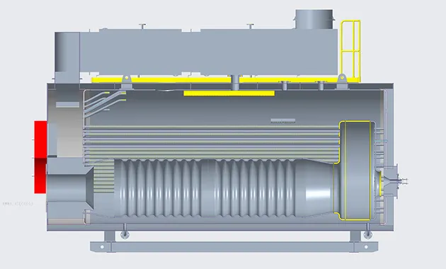 Large diameter corrugated furnace