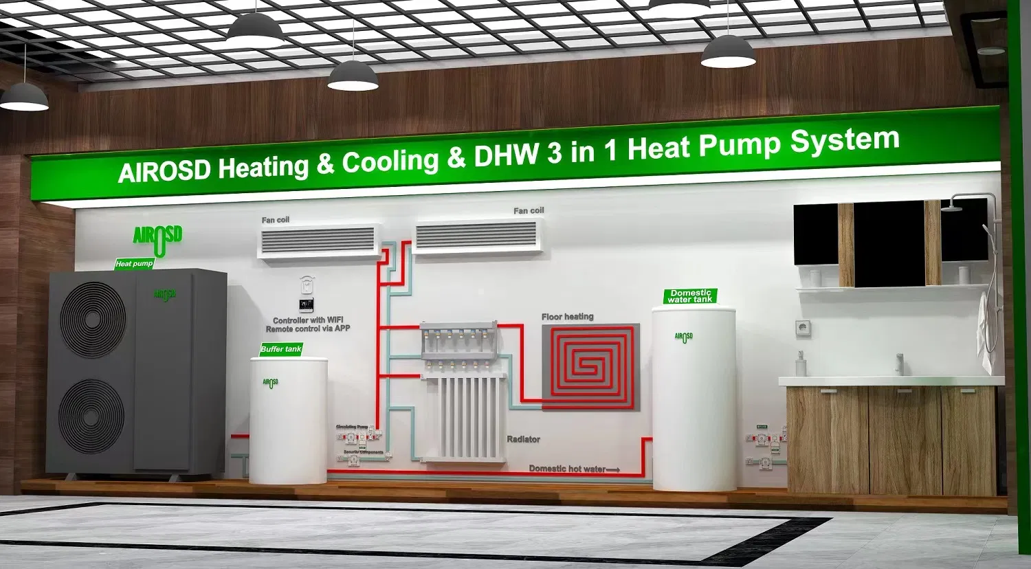 Full DC Inverter Evi 3 in 1 Heat Pump