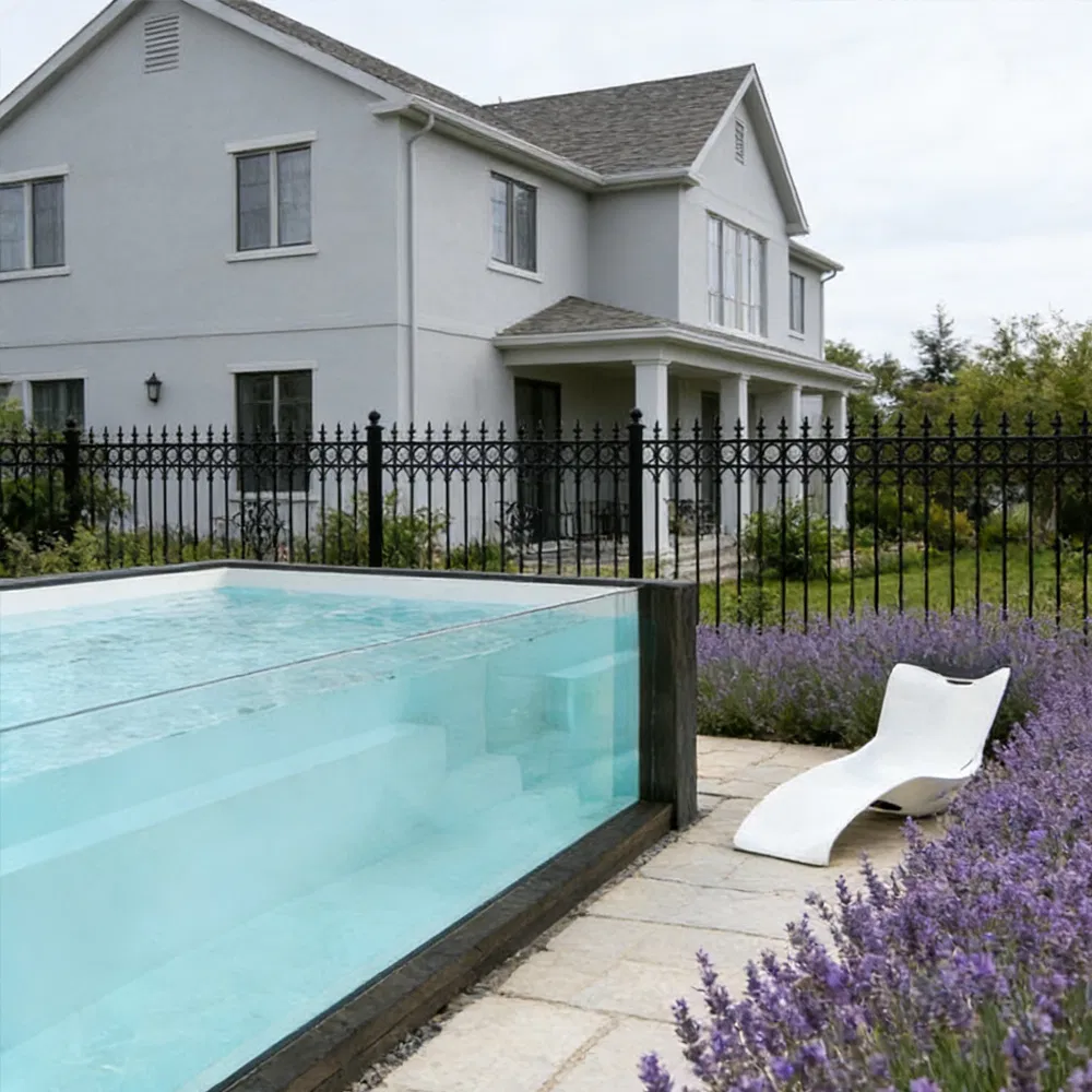 Luxury Fiberglass Container Above Ground Large SPA Pool with Heating System for Residential Balcony Family Easy Install Pool