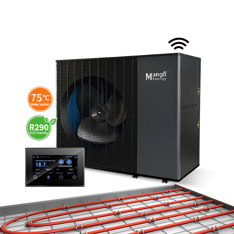 Solar/Air Energy ERP a+++ DC Inverter Air Source Heat Pump and Electric Water Heater for Commercial Outdoor House