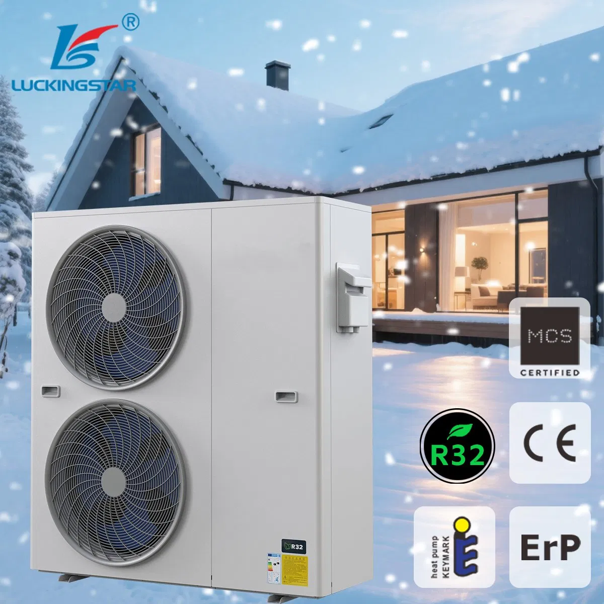 Good Quality HVAC Systems R32 Type Hybrid Heat Pump for House Air Heating &amp; Cooling / Dhw/ Floor Heating