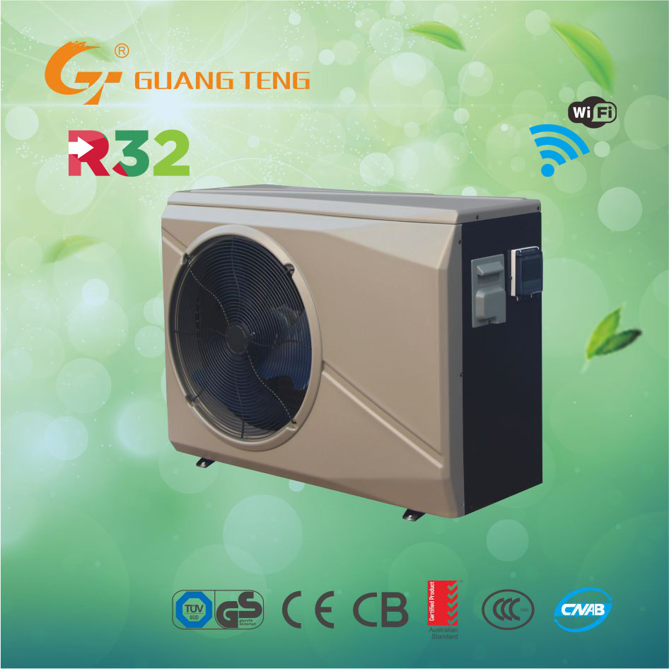 Eco-Friendly R32 Air Source Swimming Pool Heat Pump High Cop Intelligent Defrost System DC Inverter WiFi Pool Heating Cooling
