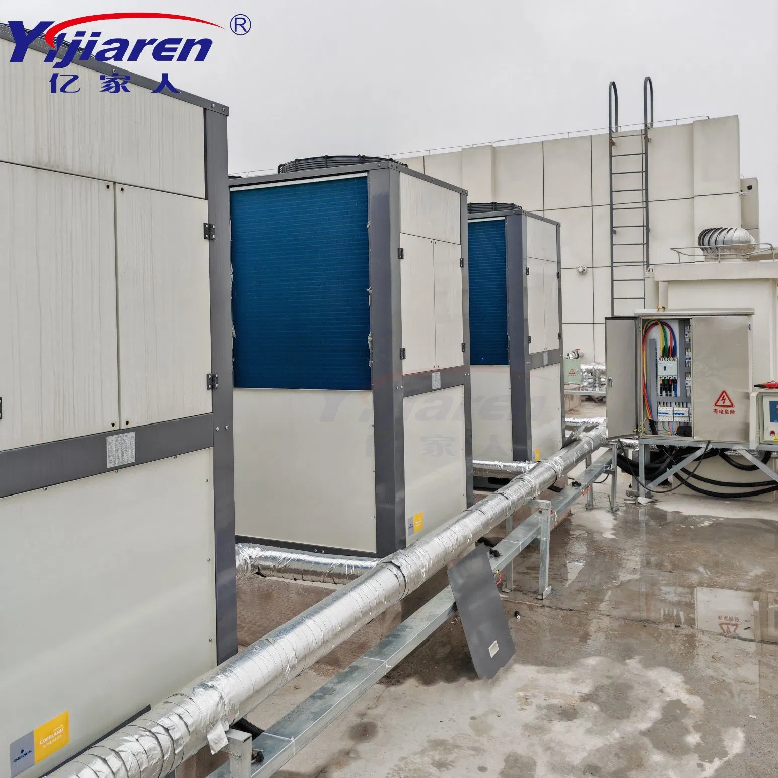 Thermodynamic Energy Saving Solar Collector Hybrid Commercial Air Source Air to Water Heat Pump Heater Solution