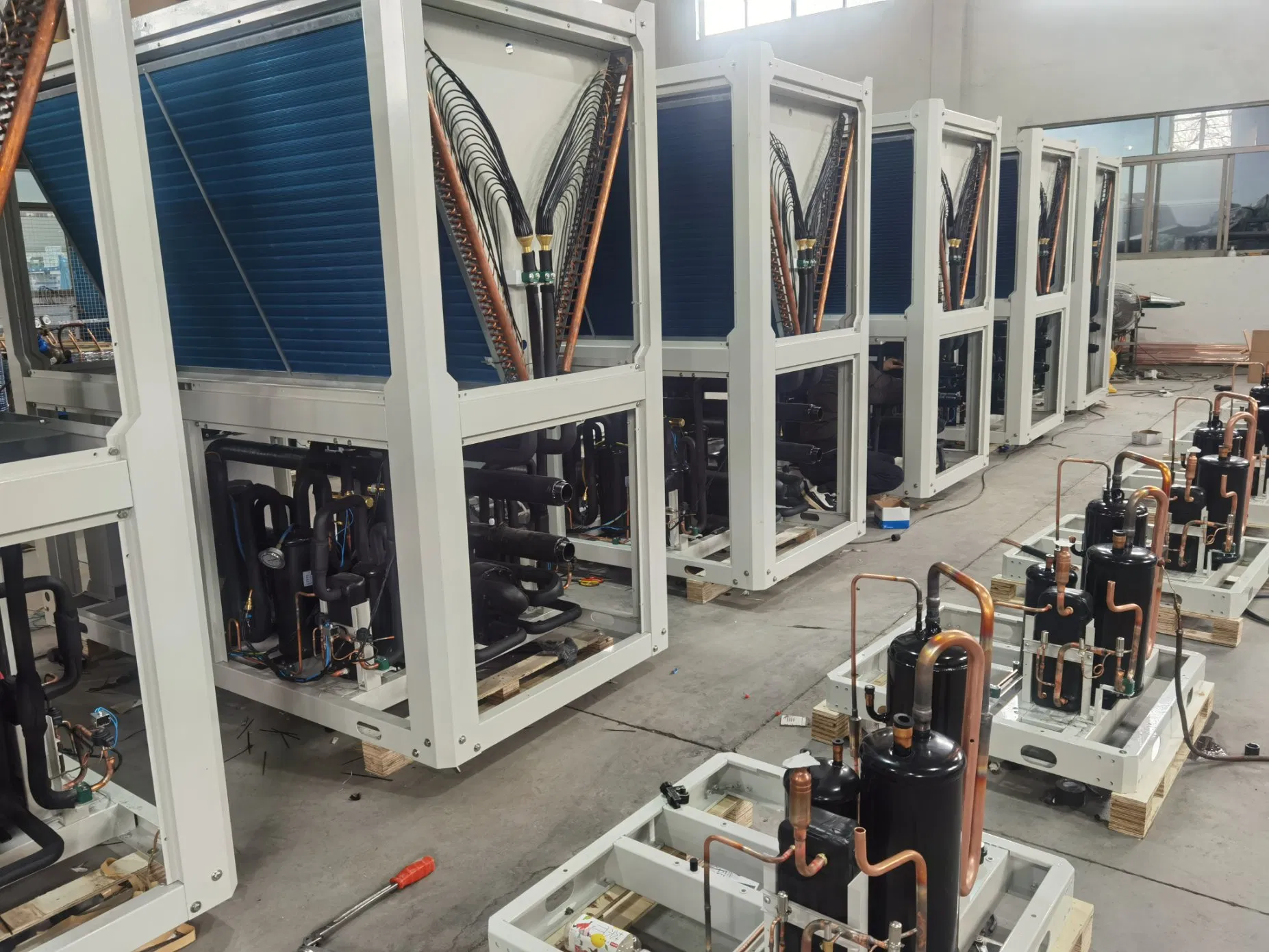 R32 Eco-Friendly Evi Commercial DC Inverter Air to Water Heat Pump