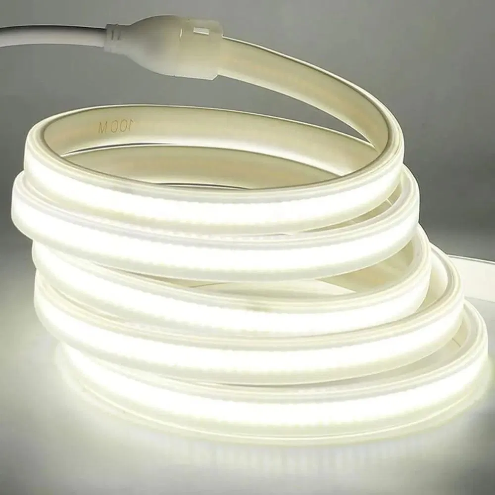 Outdoor High-Brightness LED Rope Lights IP65 Waterproof Flexible Seamless COB Strip Light 220V