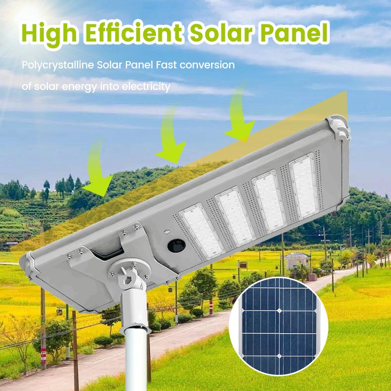 100W Outdoor All in One Outdoor LED Solar Street Light for Engineering Projects