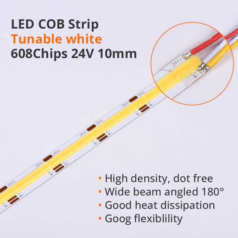 Low Price Flexible White COB LED Strip Light 4000K 6000K Car Interior LED Light Strip with Remote Control Night Light for Kids