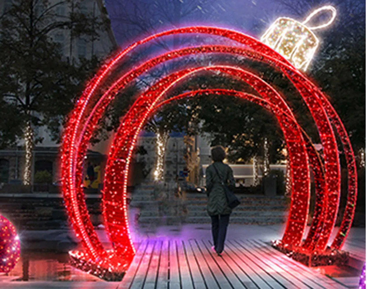 LED Christmas Rope Decoration Lights for Square Shopping Mall