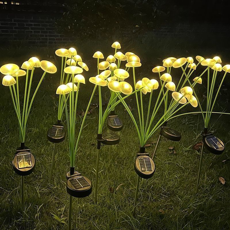 Factory LED Solar Outdoor Decoration Rope Light Jellfish Mushroom Holiday Light