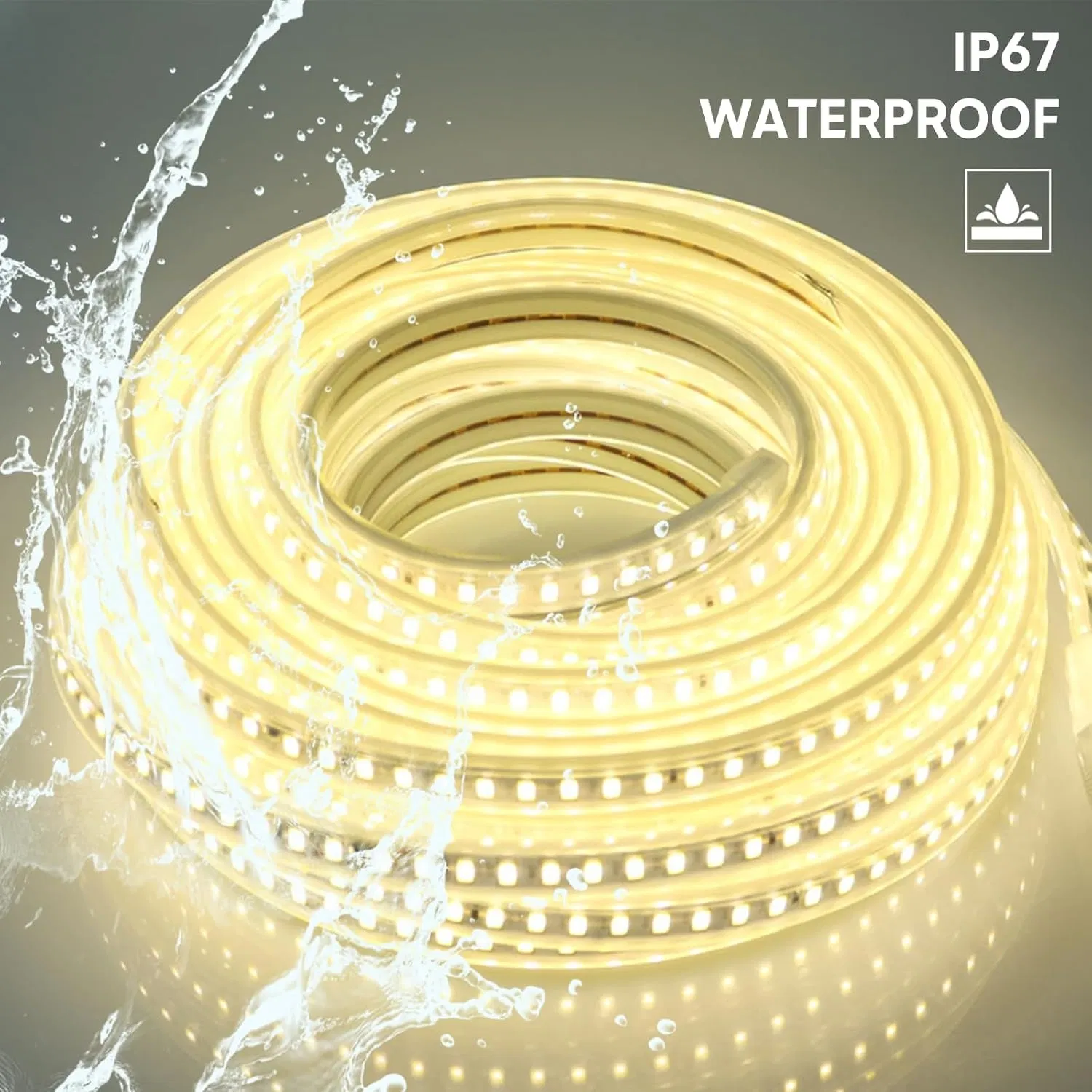 ETL TUV CE Warm White 220V 230V LED Rope Strip 360 Degree LED Strip Light