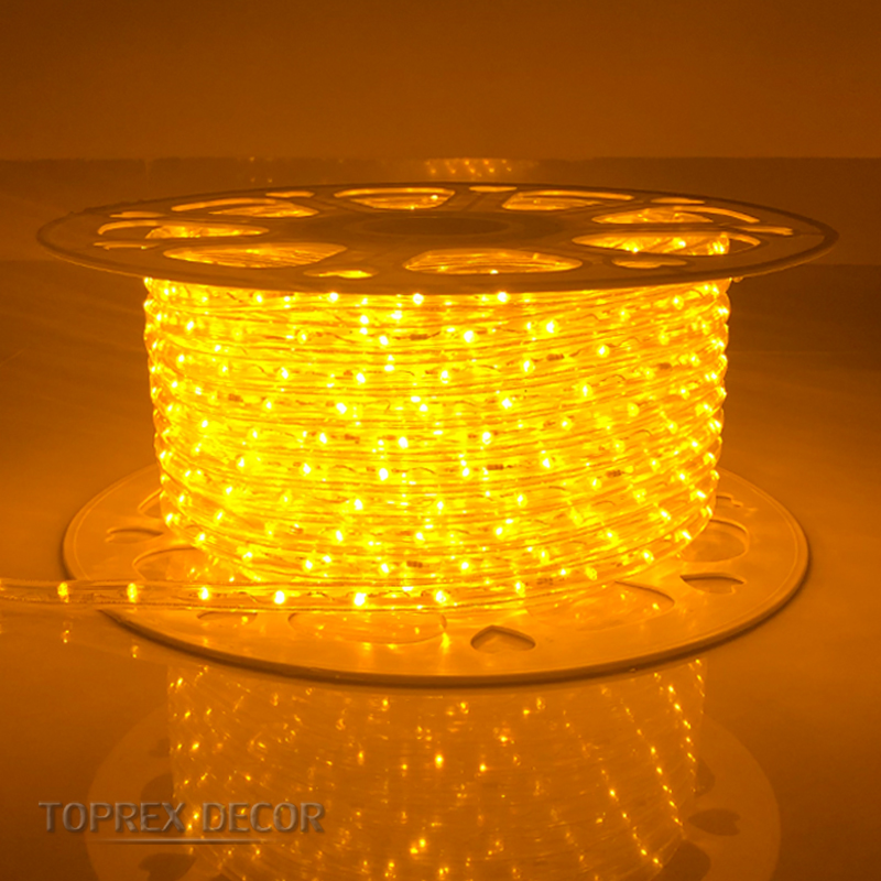 Quality Christmas Decorations 100 Meters Flashing Outdoor Neon Ceiling LED Strip Rope Lights