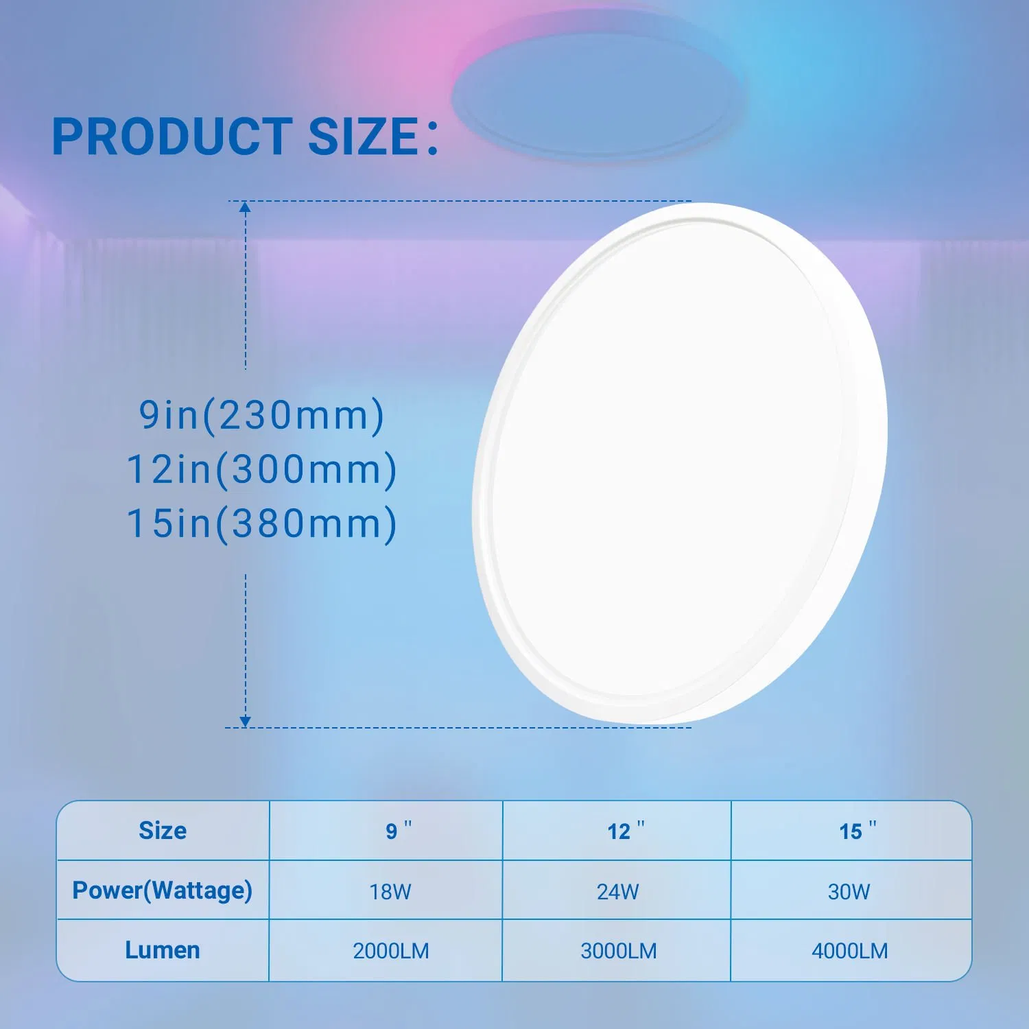 Modern Flush Alexa Google Home Tuya APP for Bedroom Living Room Rgbcw LED Ceiling Light