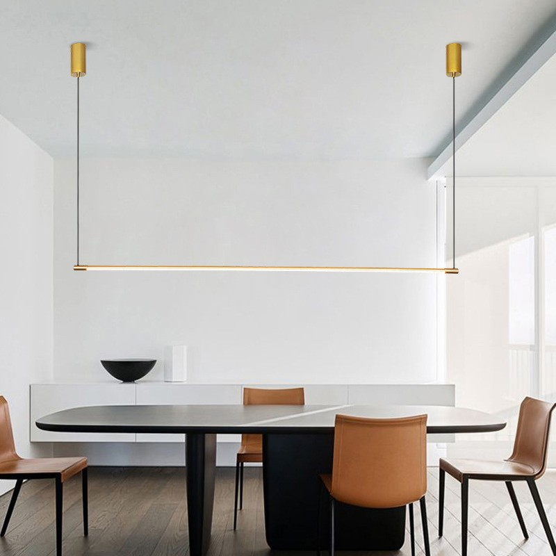 Modern Minimalist Tube Aluminum LED Linear Pendant Light for Restaurant Living Dining Room (ZY-XT002)