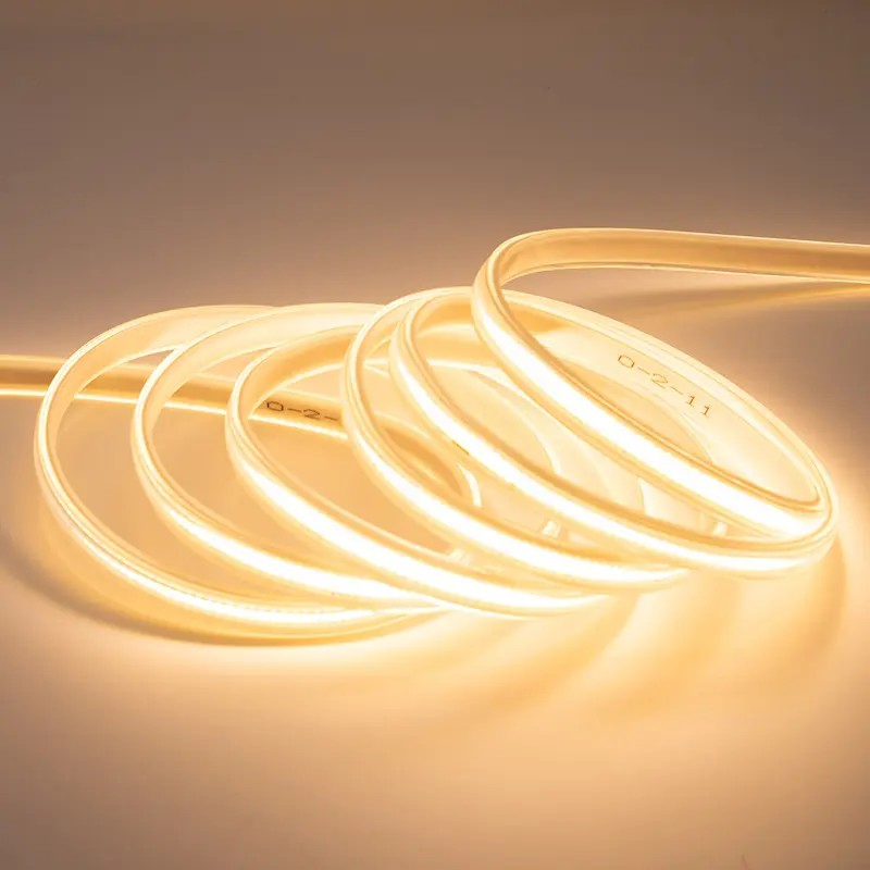 Outdoor High-Brightness LED Rope Lights IP65 Waterproof Flexible Seamless COB Strip Light 220V