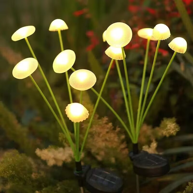 Factory LED Solar Outdoor Decoration Rope Light Jellfish Mushroom Holiday Light