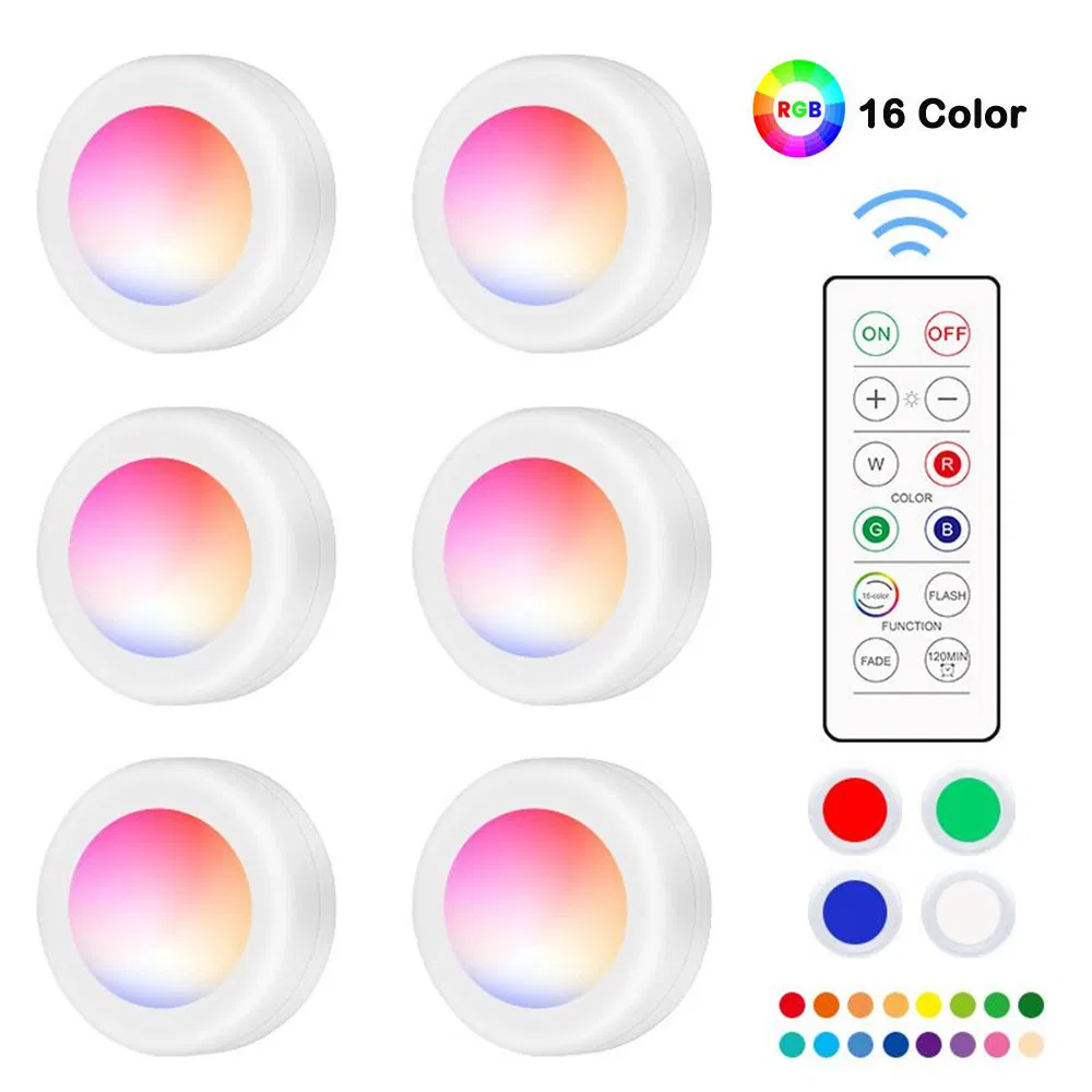 16 Colors RGB Cabinet Lighting Touch LED Closet Night Lights Wireless Dimmable Wardrobe Stair Wall Lamp Wireless Night Light