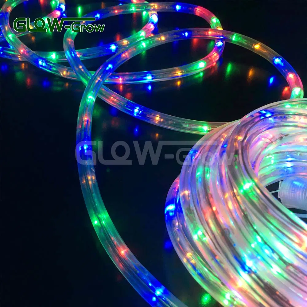 UL ETL CE Warm White 120V 230V LED Rope Strip 360 Degree Flexible Round Tube Neon Light for Patio Party Ramadan Holiday Building Event Christmas Xmas Decoration
