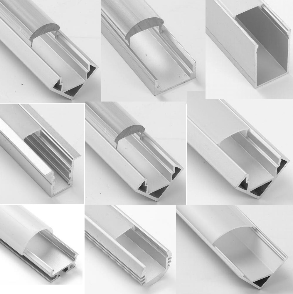 Decoration Advertisement Cabinet DIY Installation Ceiling Recessed Surface Mounted Wall Ground Slim Extrusion Aluminum Bar Profile DC24V DC12V LED Strip Light