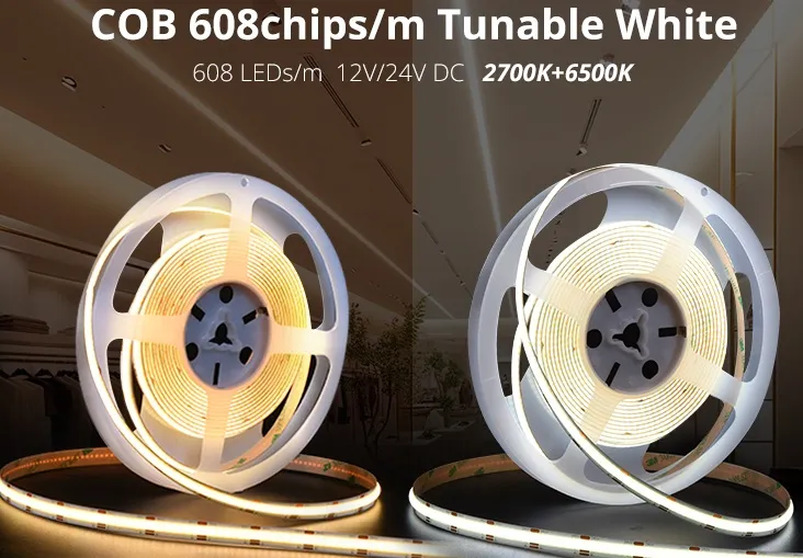 Flexible White COB LED Strip Light