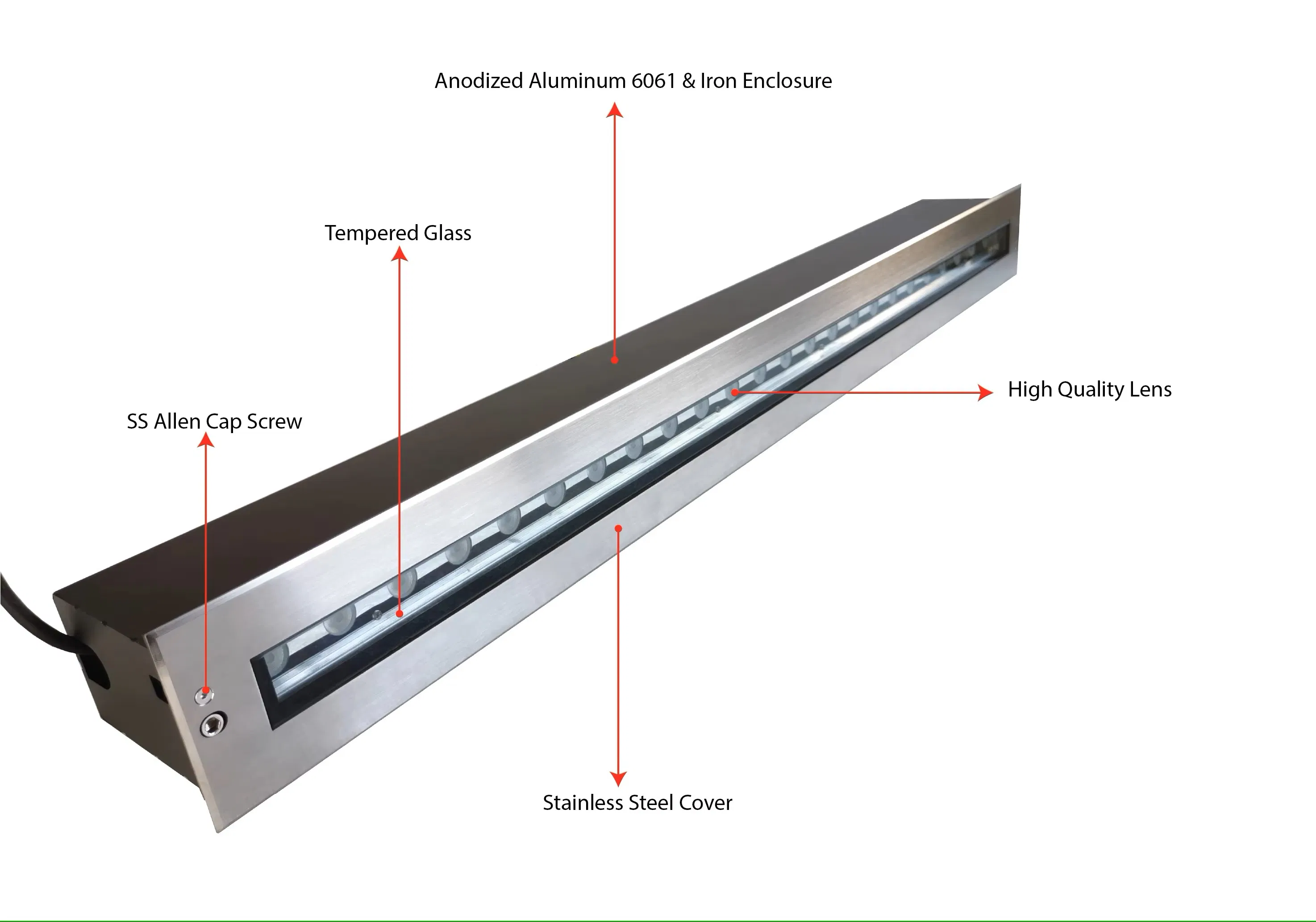 Adjustable RGB LED Recessed Floor Light for Gardens