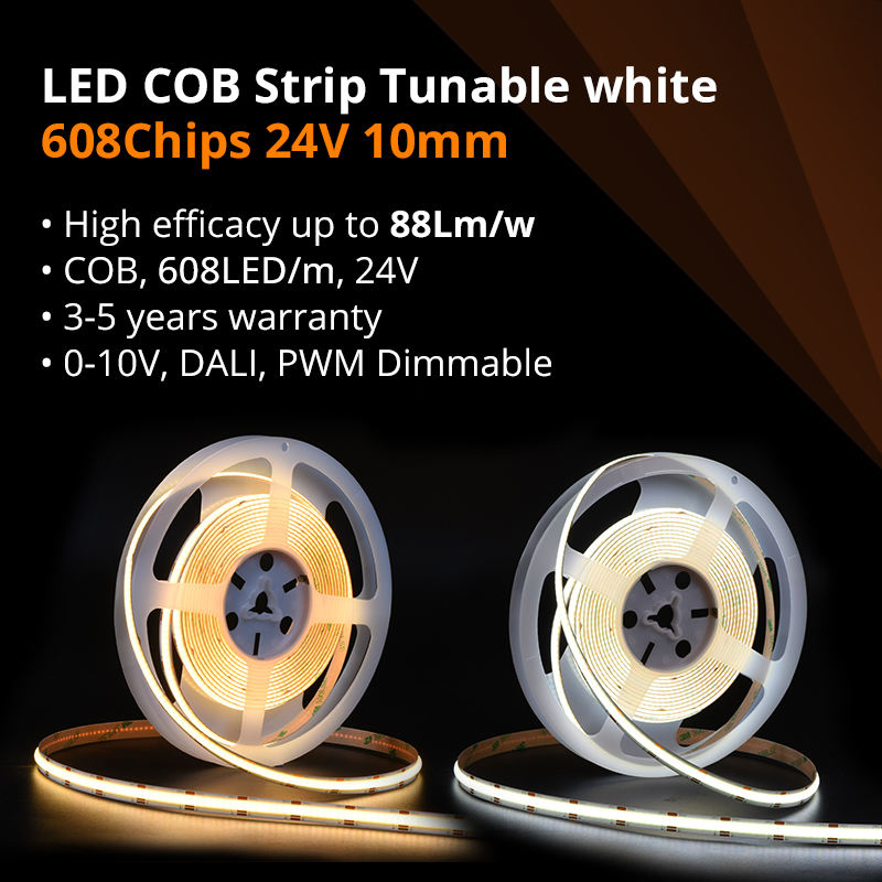 Low Price Flexible White COB LED Strip Light 4000K 6000K Car Interior LED Light Strip with Remote Control Night Light for Kids