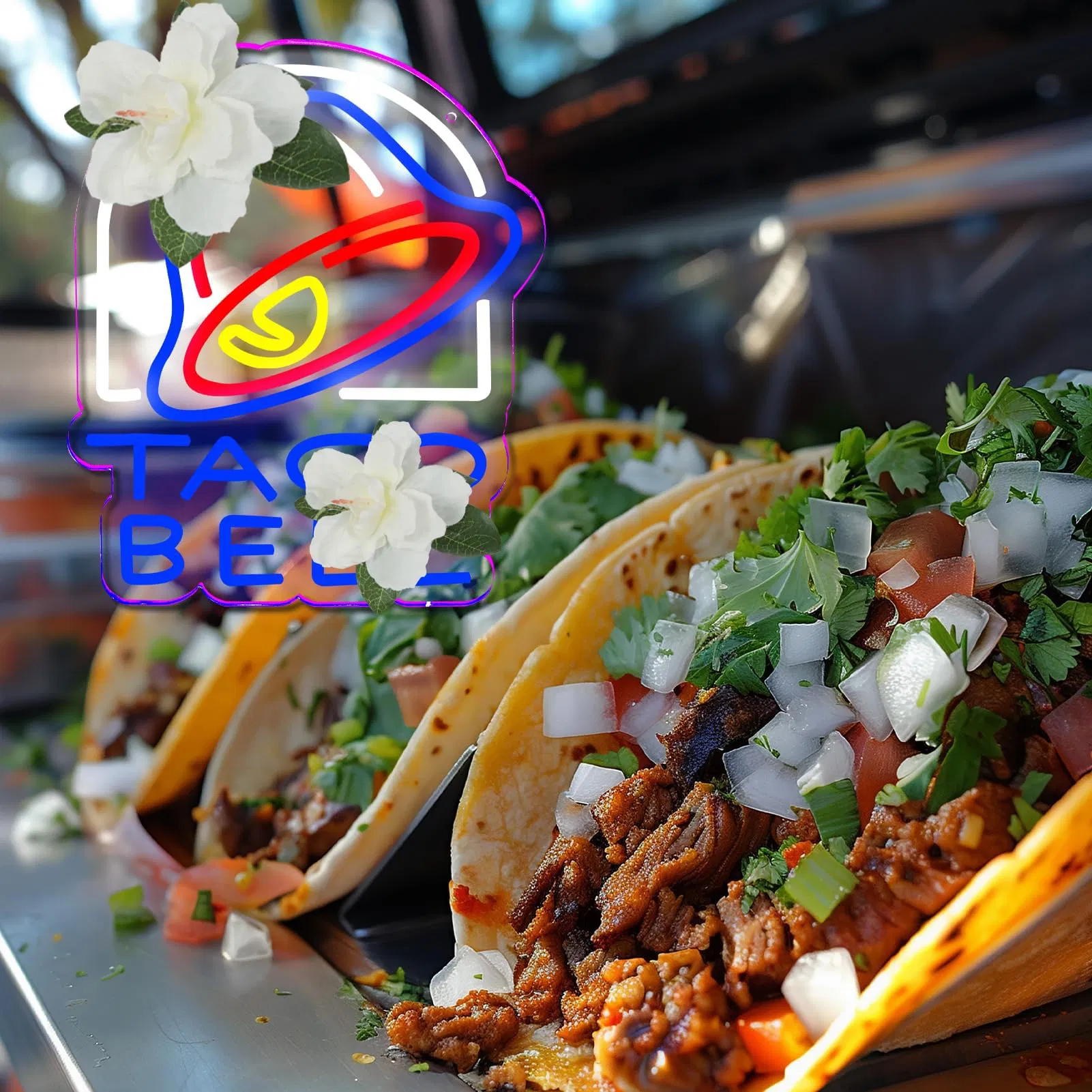 Tacos Neon Sign, Taco Team LED Light for Wall Decor, Bedroom, Dormitory &amp; Man Cave, Perfect Christmas Gift