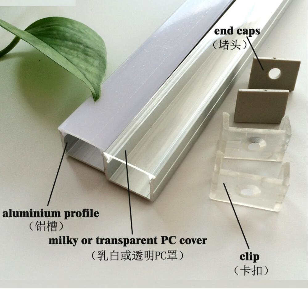 Decoration Advertisement Cabinet DIY Installation Ceiling Recessed Surface Mounted Wall Ground Slim Extrusion Aluminum Bar Profile DC24V DC12V LED Strip Light