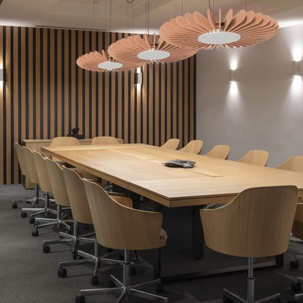 Cozy Sunflower Noise Reducing Acoustic Round Pendant LED Ceiling Light for Work