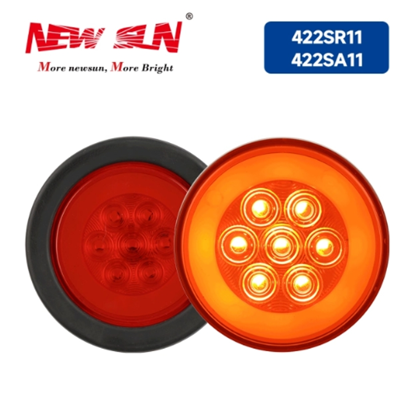 LED Trailer Truck Stop Turn Brake 4" Round LED Tail Neon Light
