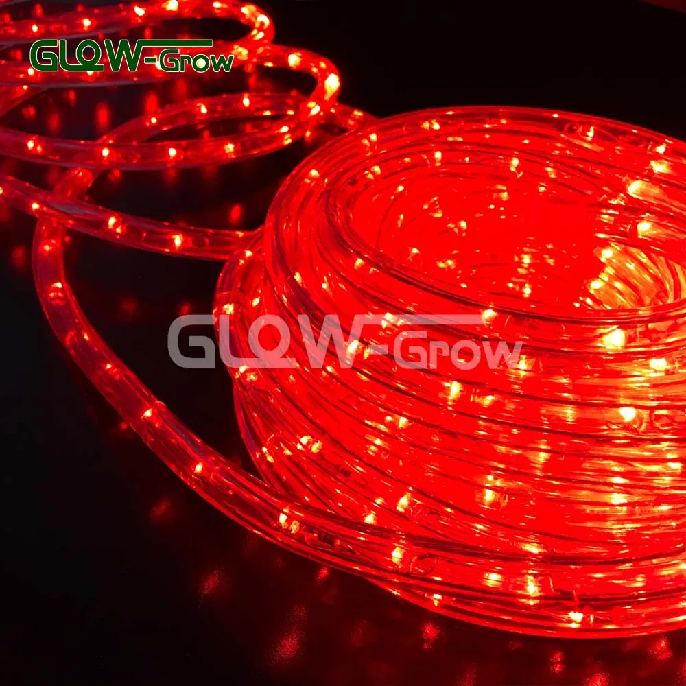 UL ETL CE Warm White 120V 230V LED Rope Strip 360 Degree Flexible Round Tube Neon Light for Patio Party Ramadan Holiday Building Event Christmas Xmas Decoration