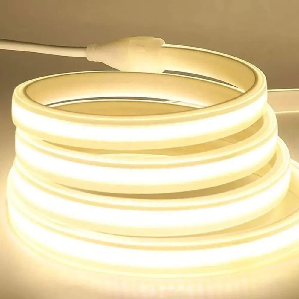 Outdoor High-Brightness LED Rope Lights IP65 Waterproof Flexible Seamless COB Strip Light 220V