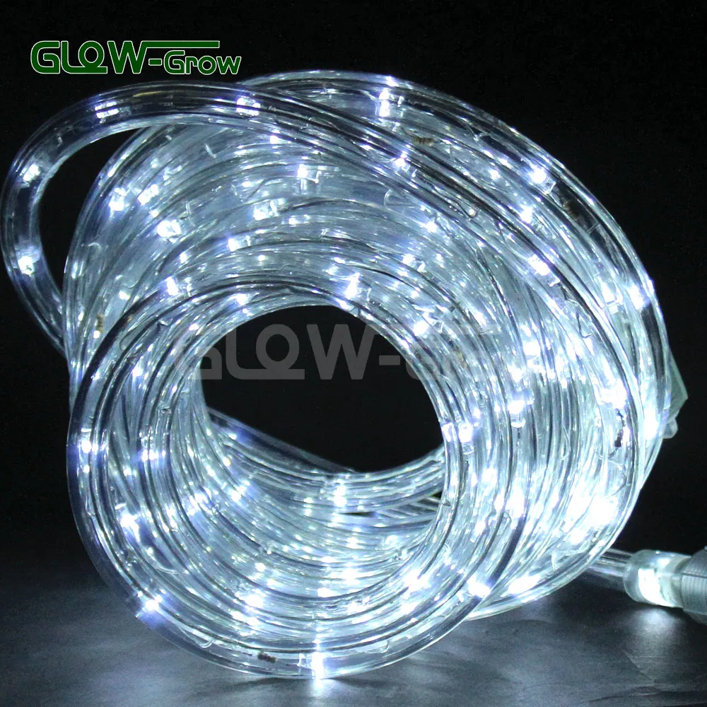 UL ETL CE Warm White 120V 230V LED Rope Strip 360 Degree Flexible Round Tube Neon Light for Patio Party Ramadan Holiday Building Event Christmas Xmas Decoration
