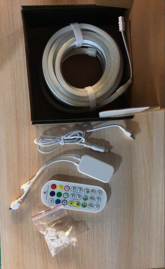 5V 5m Strip RGB LED Strip Light Neon Rope Lights APP Remote Control Flexible Lamp Color Change Waterproof for Indoor Outdoor Decor