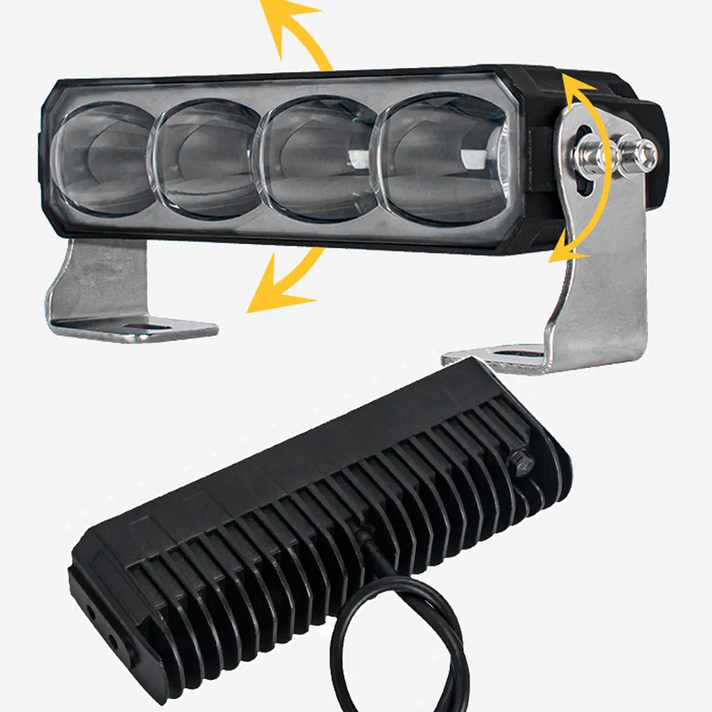 36W LED Crane Overhead Linear Warning Light Red Zone Light High Power Red Blue Area Safety 10-80V Machinery Auxiliary Lights