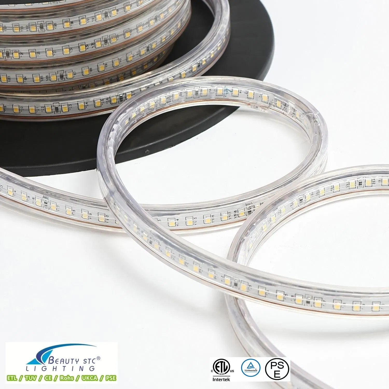 ETL TUV CE Warm White 220V 230V LED Rope Strip 360 Degree LED Strip Light