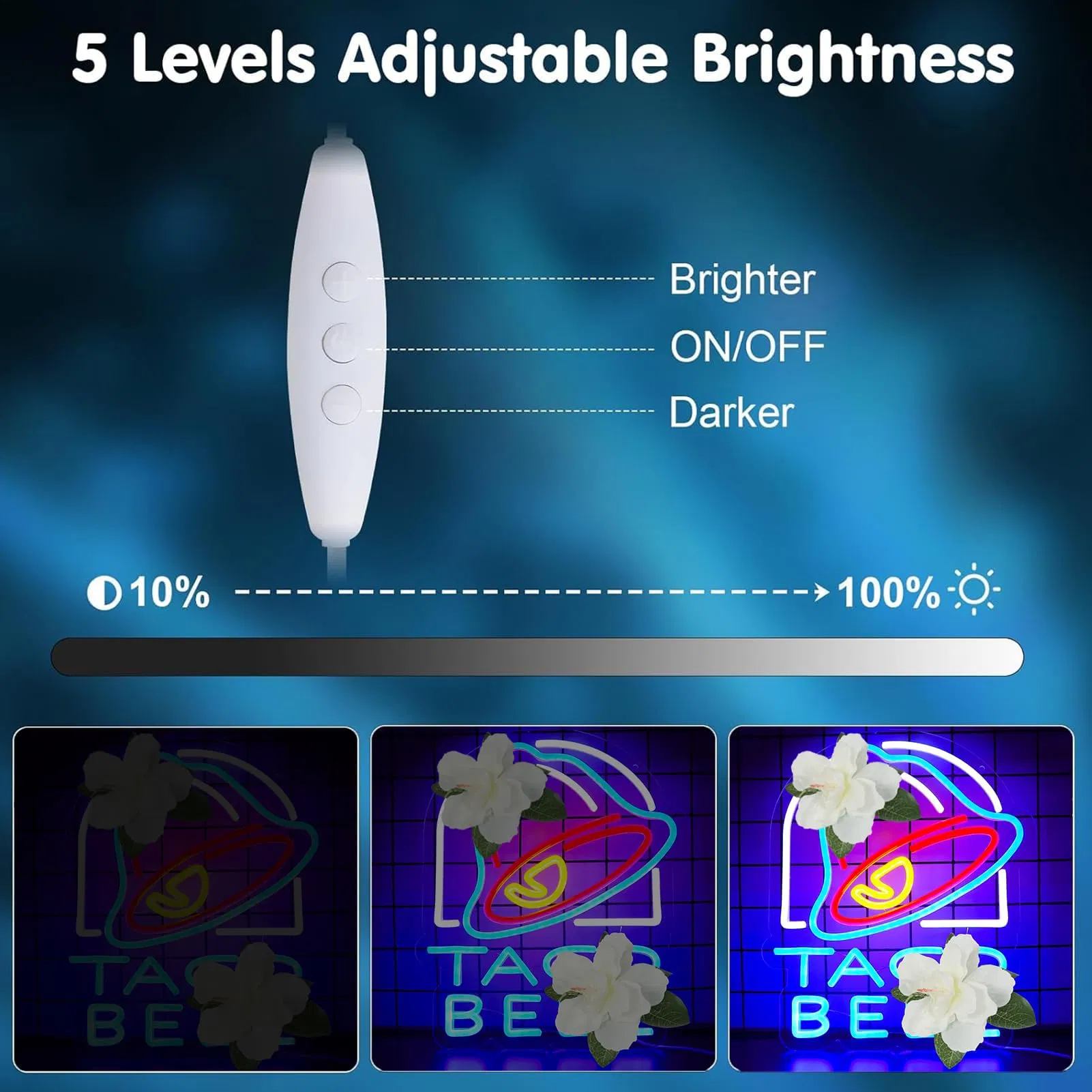 Tacos Neon Sign, Taco Team LED Light for Wall Decor, Bedroom, Dormitory &amp; Man Cave, Perfect Christmas Gift